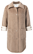 Long faux fur jacket SAND 162118-023-71320