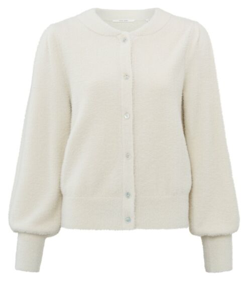 Furry cardigan ls CHALK WHITE 1-010047-408-99953