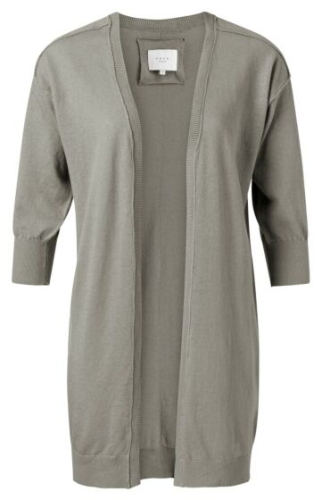 Linen cotton cardigan ARMY GREEN 101082-015-70610