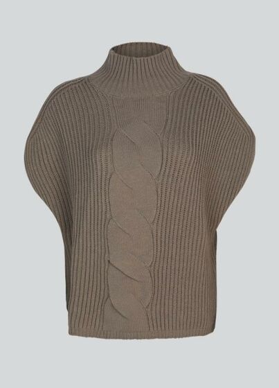 Sleeveless cable sweater knit 7s5593-7842-720