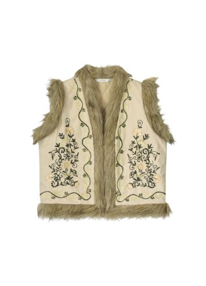 Gilet embroidered cotton 9s092-11729-722