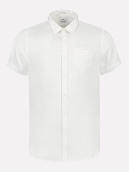 Shirt s/s Linen White 311200-100