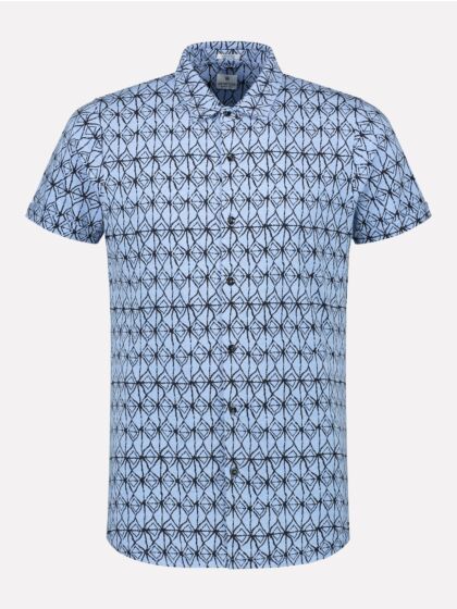 Shirt s/s Shaking Triangle melange Blue 311202-625