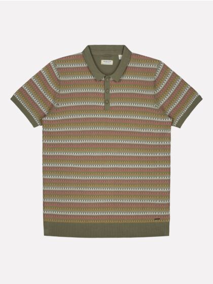 Polo s/s Jaquard knit Army Green 405264-511