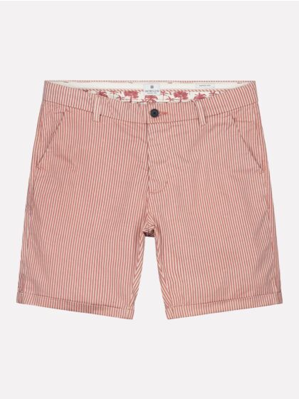 Chino Shorts Fine Marine Stripe Lt. Old Pink