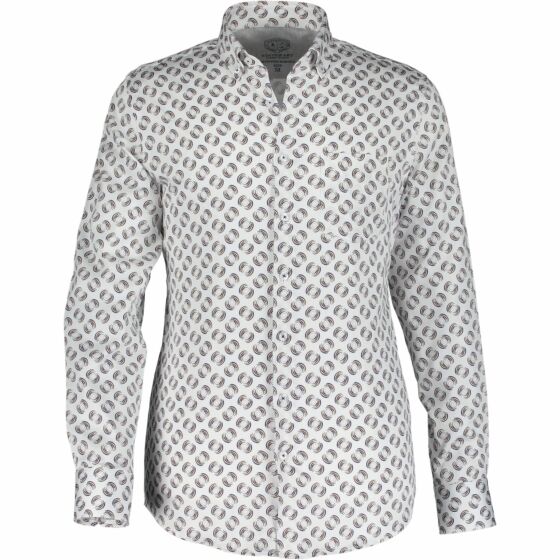 Shirt LS Printed Satijn 10731-8457