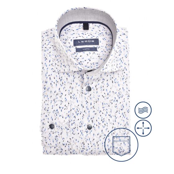 Shirt Middenblauw Ledub 140825-140220