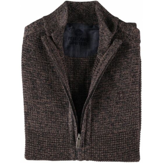 Cardigan block structure Brown 22.1109-140