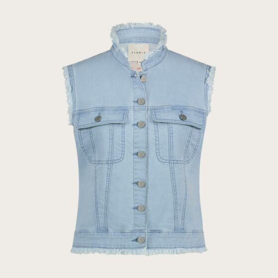 Gilet FLOREZ ginny aztec bleached denim