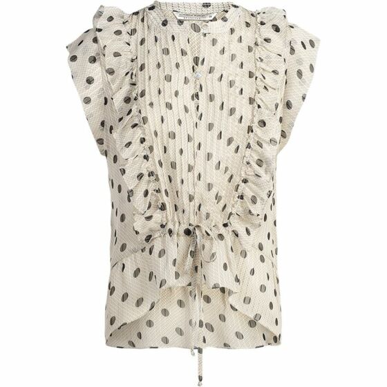Top rufles mouwloos dot artisilk 2s2399-11170-723