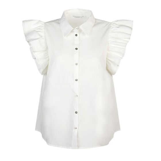 Blouse ruffle top crispy poplin 2s2587-11412-110