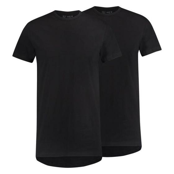 T-Shirt 2-pack rotterdam thin o zwart 37-043-007