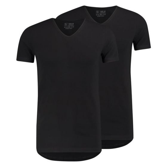 T-Shirt 2 den bosch v stretch zwart 37-051-007