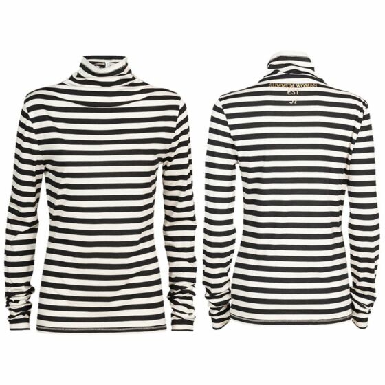 Top lange mouw sheer stripe 3s4435-30168-194