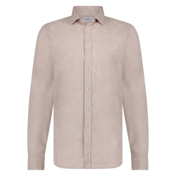 Shirt lange mouw linnen Beige 41.6550-146