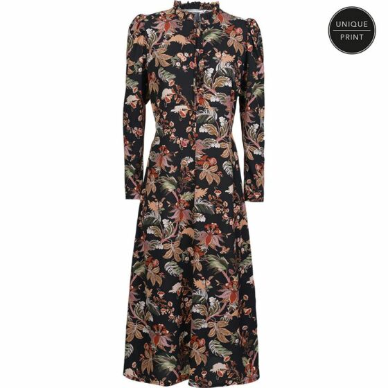 Jurk lang flower print 5s1192-11227-990