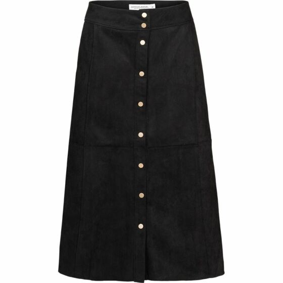 Rok lang suedine buttoned black 6s1169-11269-990
