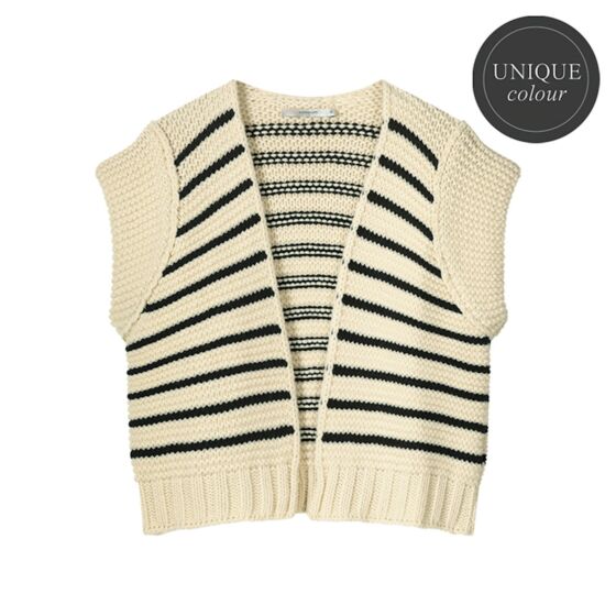 Sleeveless cardigan knit 7s5806-7976-122