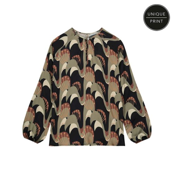 Blouse SUMMUM abstract peacock