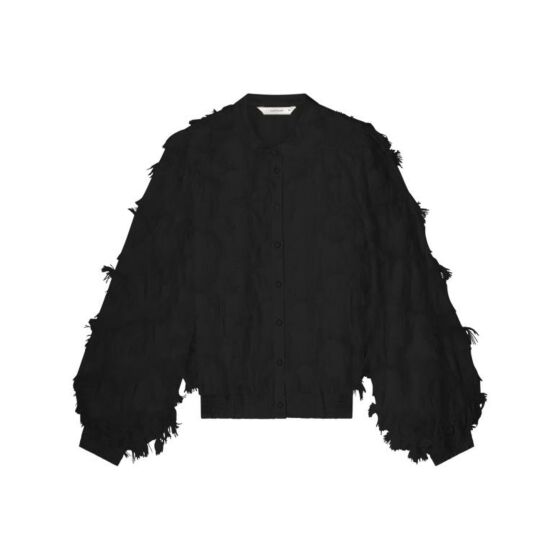 Blouse SUMMUM fringe fluffy black