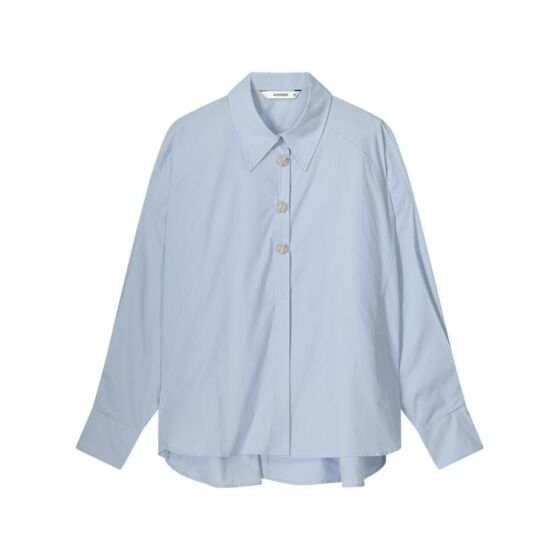 Blouse SUMMUM fancy button poplin powder blue