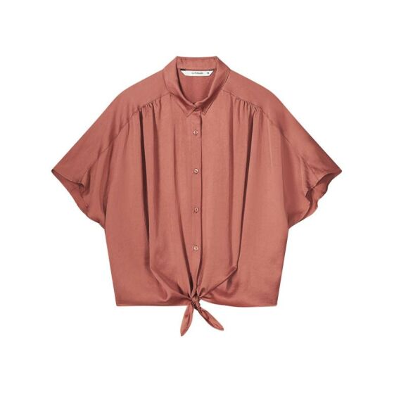 Blouse SUMMUM batsleeves silky touch sephia blush