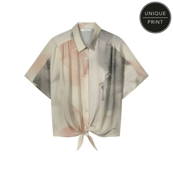 Blouse SUMMUM batsleeves clouds & dots