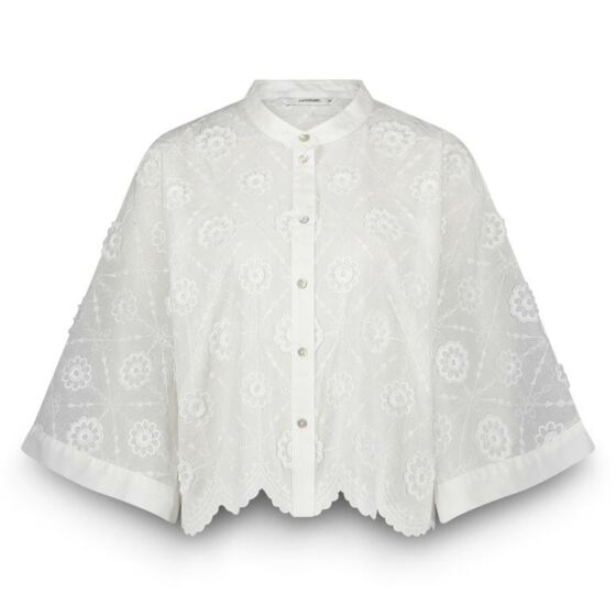 Blouse SUMMUM 3d flower white