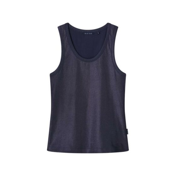 Top SUMMUM cotton rib navy noir