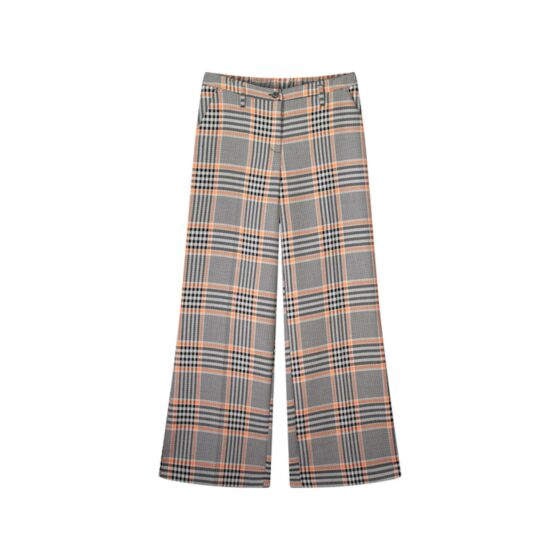 Broek SUMMUM orange check