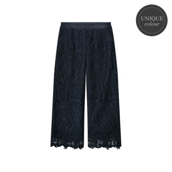 Broek SUMMUM lace navy noir