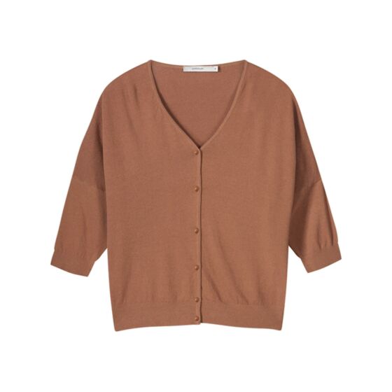 Vest SUMMUM viscose blend knit cacao