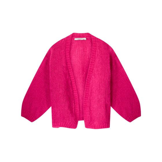 Vest SUMMUM oversized mohair blend knit fuchsia