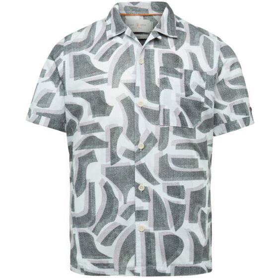 Short Sleeve Shirt Print White CSIS2303225-7002