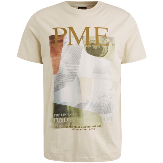 Short sleeve r-neck Bone White PTSS2504587-7013