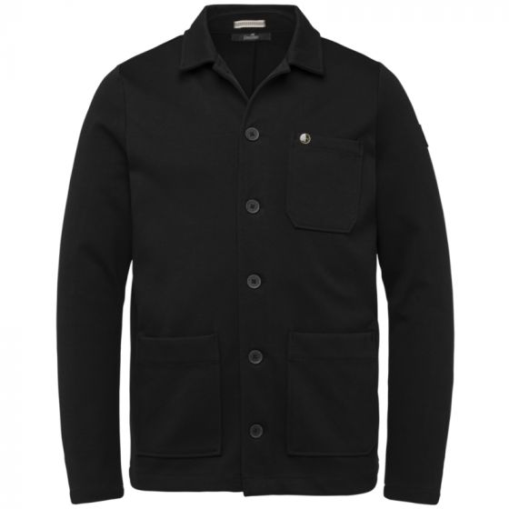 Button jacket cotton polyester Black VBL218189-999