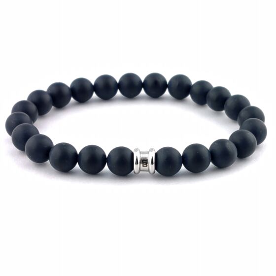 Armband basic matt black sbb-023