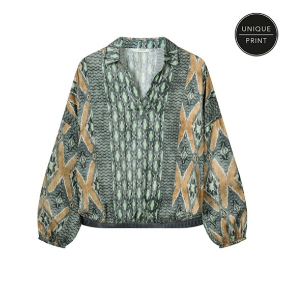 V neck top ikat mix viscose 2s2831-11686-120