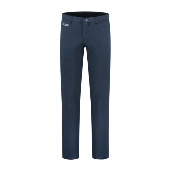 Pantalon modern chino structuur blauw 2120-1066