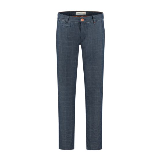 Broek North84 chino ruit navy 8410-0106