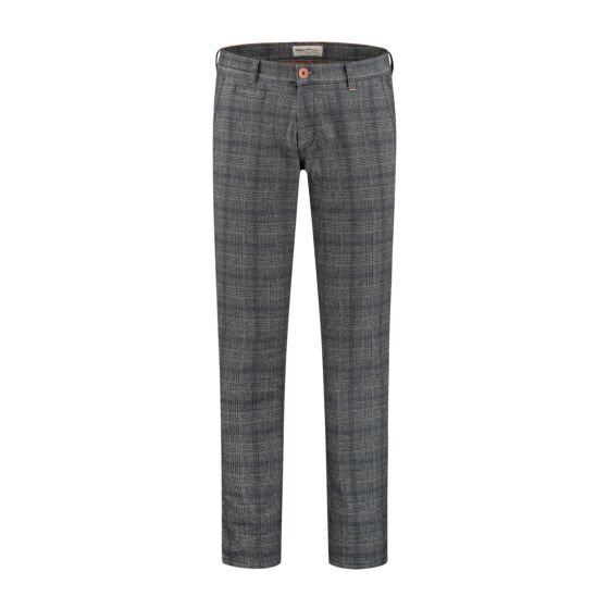 Broek chino blue checkered 8410-0152