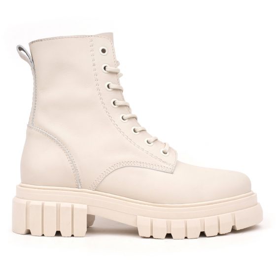 Loreta ankle boot ice leather off-white loreta-ice