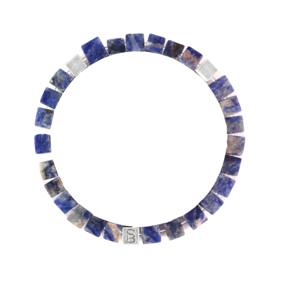 Armband stones memphis matt navy sbm-004