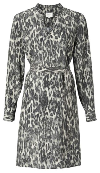 Belted midi dress with ruffles 1801202-012-992011
