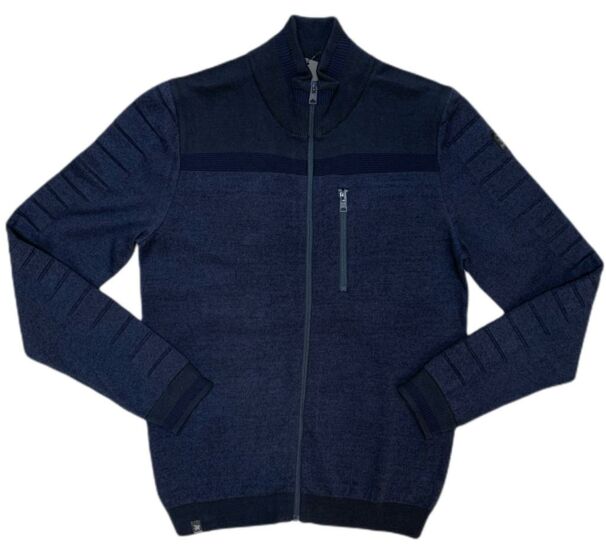 Zip jacket cotton bonded melange VKC216364-5073