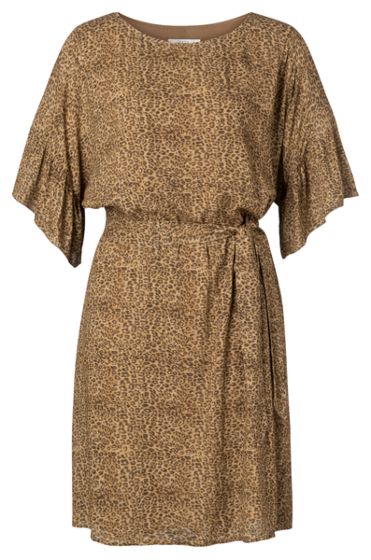 Belted dress with ruffles 1801239-020-908091