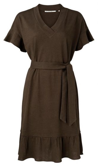 Linen ruffle dress 1809332-115-90812