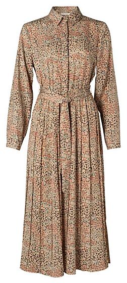Printed plisse dress 1801320-112-412101