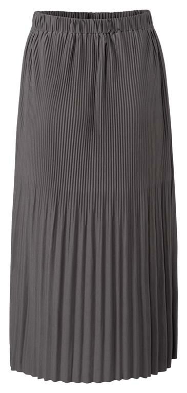 Rok YAYA midi with pleats volcanic glass dark Henri s Fashion