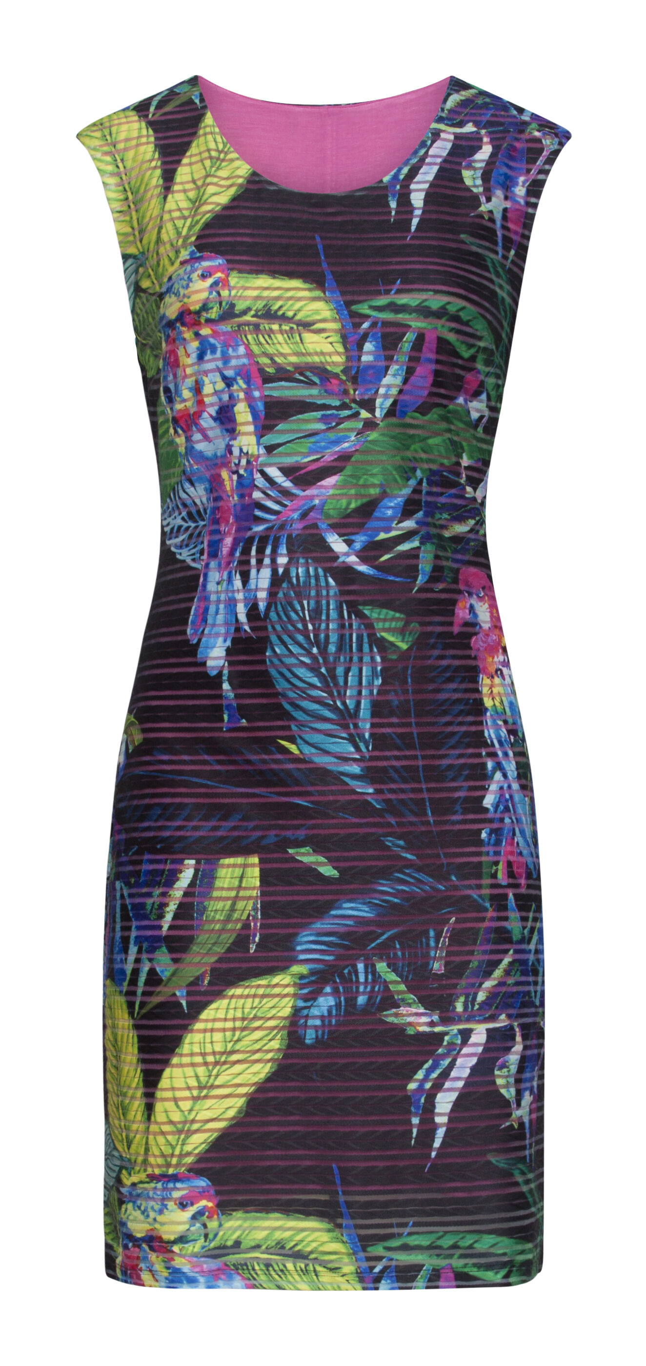 Jurk SMASHED papegaai print online bestellen | Henri's Fashion